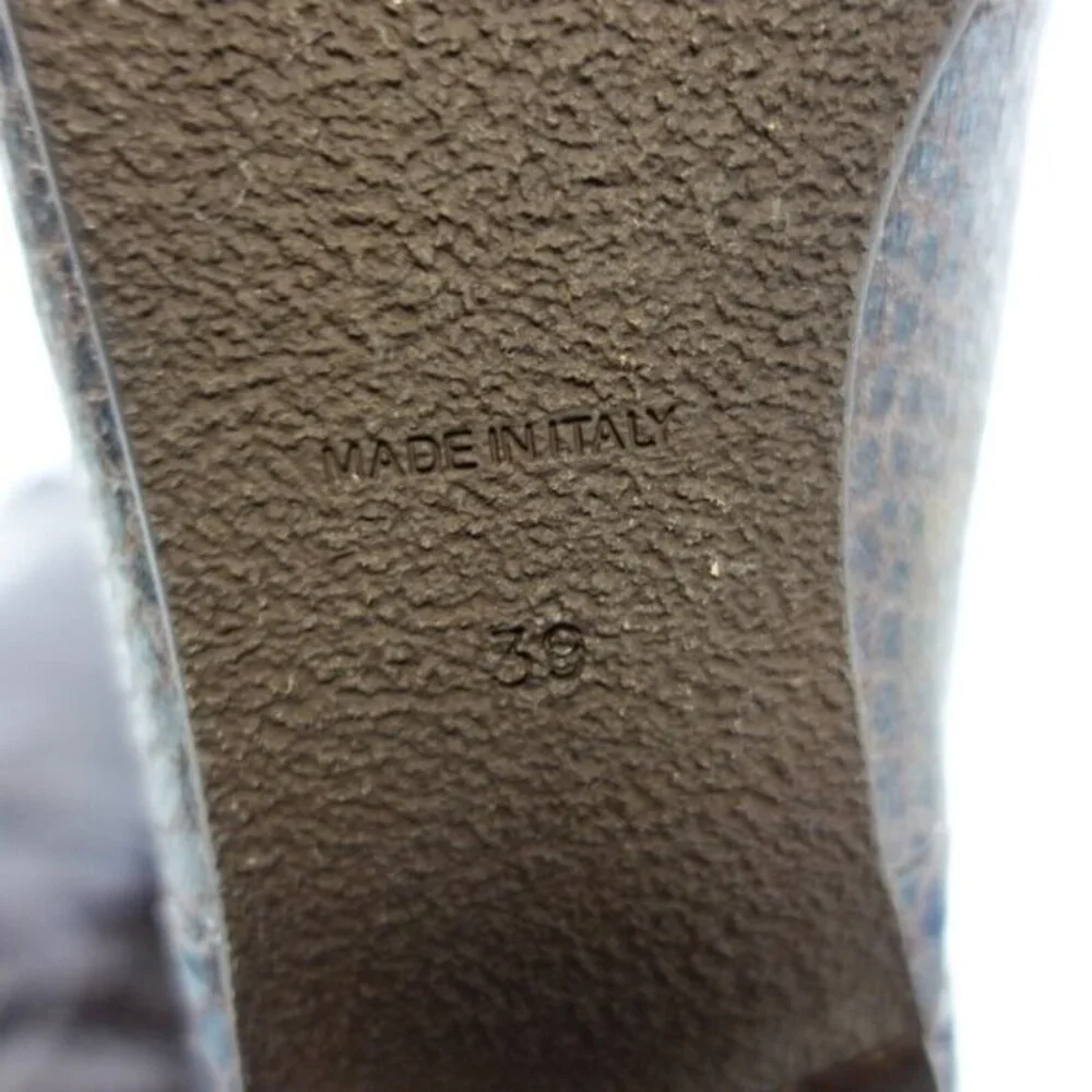 Giuseppe Zanotti Boots Leather‎ 39 8 Flat Western Knee High Tall Snakeskin Snake